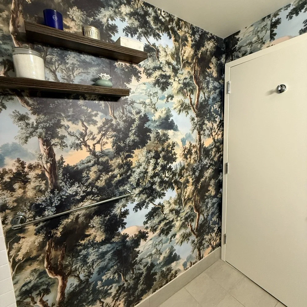 Painted Paper “Leocadie” Premium Peel and Stick Wallpaper (2 rolls)